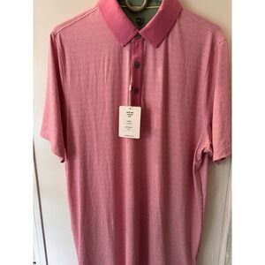 Graham Luxe Golf Polo Mens L Performance Stretch Lightweight Fixed Collar NWT